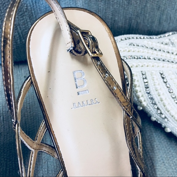 Bakers Gold Strappy Heels - Picture 4 of 6